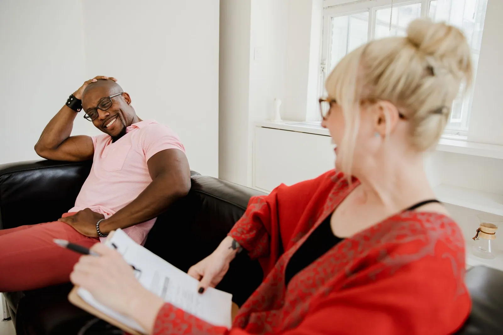 A one-to-one coaching session